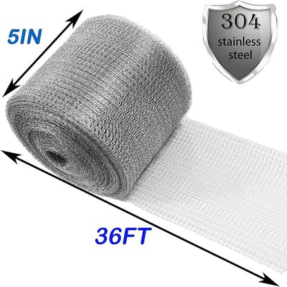 Wire Mesh for Mice Control 5 in X 36Ft, Hole Fill Fabric, Weep Holes Covers - Image 2
