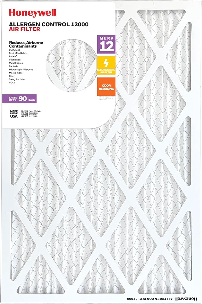 Honeywell 20x25x1 MERV 12 Electrostatic Pleated HVAC AC Furnace Air Filter | - Image 5
