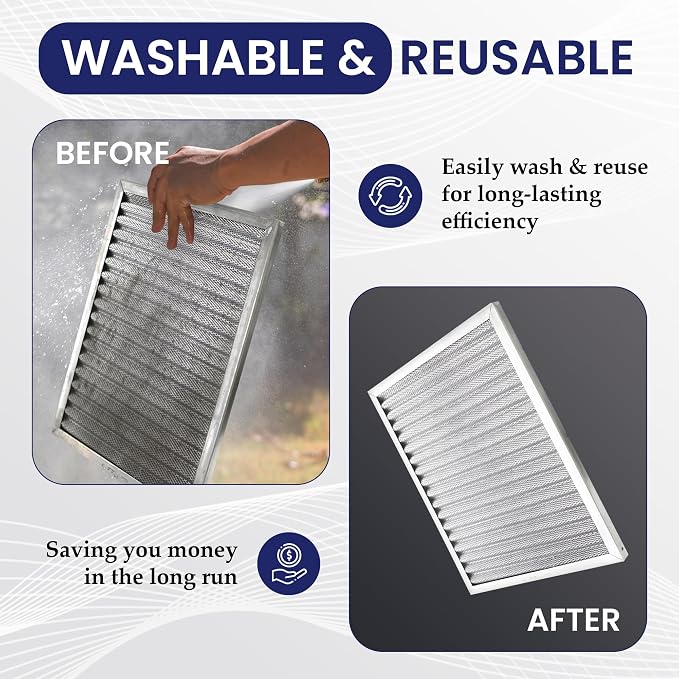 | Merv 8 | Washable & Reusuable AC/Furnace Filter | Lifetime HVAC & Furnace Air - Image 2