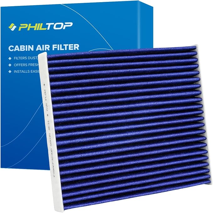 PHILTOP Premium Cabin Air Filter w/Dual Activated Carbon, Compatible by PHILTOP