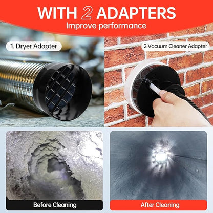Dryer Vent Cleaner Kit, Upgrade Noiseless Dryer Lint Vacuum Attachment - Image 3
