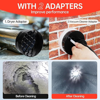 BLuesea Dryer Vent Cleaner Kit, 15-Piece Ultimate Dryer Cleaning Kit Include 40 - Image 3