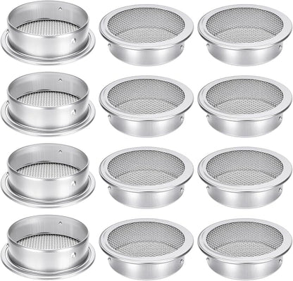 2-Inch Round Open Screen Vent, Mill Finish, 12 Pack by Unknown