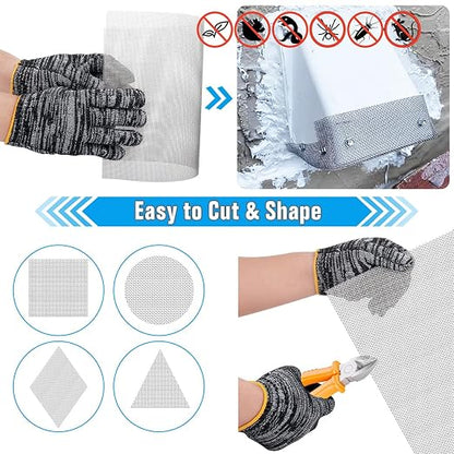 Valchoose 4PACK Stainless Steel Woven Wire Mesh Never Rust, Air Vent Mesh - Image 6