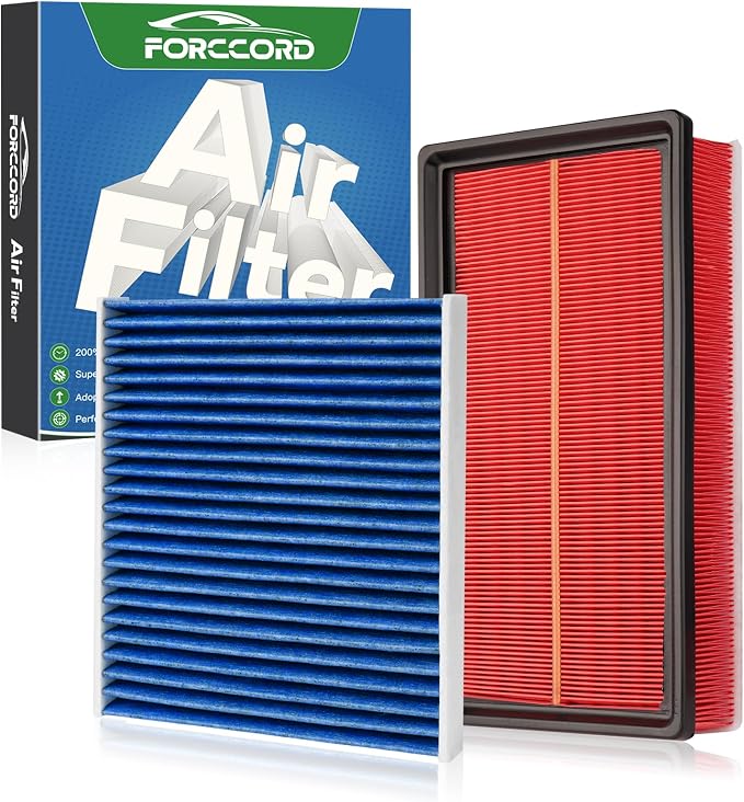 Cabin & Engine Air Filter Combo Fit by Forccord