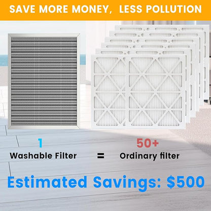 24x18x1 HVAC Furnace Air Filter, Lasts a Lifetime, the Last HVAC Filter You - Image 2
