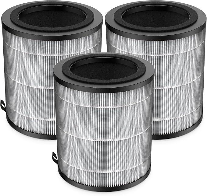 JF100 Replacement Filter, 3-in-1 Pre-Filter, HEPA and Activated Carbon by WILERDA