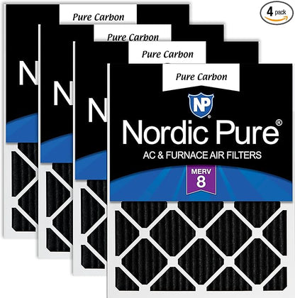 Nordic Pure 16x30x1 Pure Carbon Pleated Odor Reduction Furnace Air Filters 4 by NordicPure