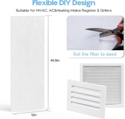 6 Packs Air Vent Filter 12x46inch Electrostatic Filter Media - Image 2