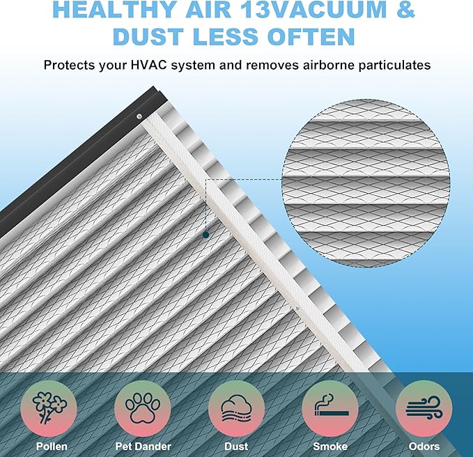 (1-Pack) 213 Replacement Filter Compatible with April-Aire Air Purifiers Actual Size: 21" x 24.75" x 4", Nominal Size: 20''x25''x4'' 1210,1620,2210,2216,3210 MERV-13 Furnace Filter Replacement