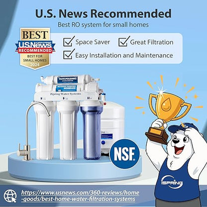 iSpring RCC7, NSF Certified, High Capacity Under Sink 5-Stage Reverse Osmosis - Image 7