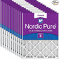 Nordic Pure 20x25x1 Pleated MERV 8 Air Filters 12 Pack by NordicPure