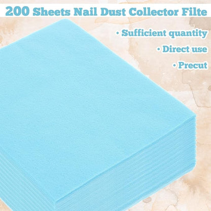 1200 Sheets Nail Dust Collector Filter Paper, Disposable Dust Collector Sheet - Image 3