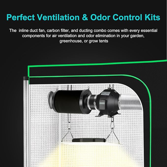 MELONFARM Air Filtration Kit, 8 Ft Ducting & Rubber Coupler, Air Cooling and - Image 9