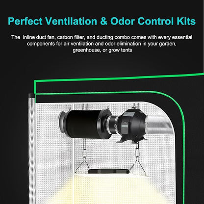 MELONFARM Air Filtration Kit, 8 Ft Ducting & Rubber Coupler, Air Cooling and - Image 9
