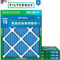 Filterbuy 20x25x1 Air Filter MERV 13 Optimal Smoke & Allergy Defense, by Filterbuy