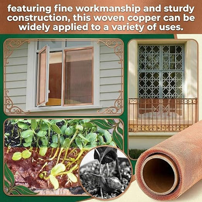 Therwen 36 Inch x 35 ft Copper Mesh Screen 99.9% Pure Copper 40 Mesh Roll Wire - Image 5