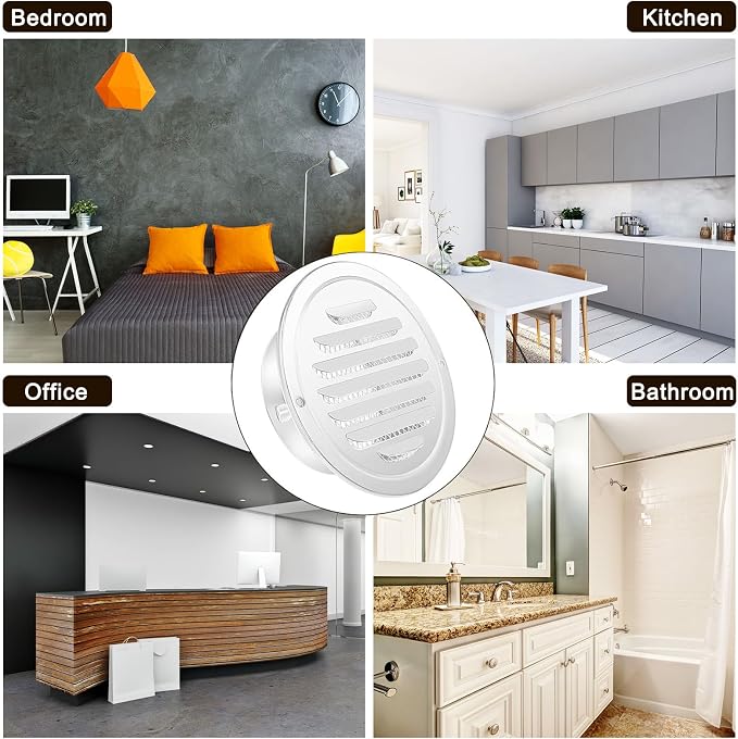 Zonon 24 Pcs Stainless Steel Soffit Vents 4 Inch Round Dryer Vent Cover - Image 6