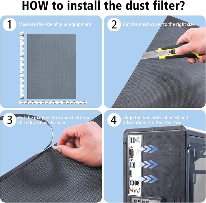 400x300mm DIY PC Case Dust Mesh Filter - Image 5