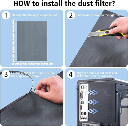 400x300mm DIY PC Case Dust Mesh Filter, PVC Dustproof Mesh Filter Cover - Image 4