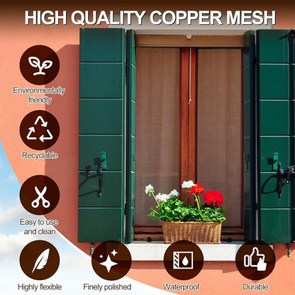 Lounsweer 36 Inch x 5 ft Copper Mesh Screen Roll, 90% Copper Insect Screen - Image 3