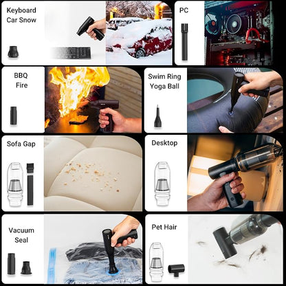 2025 Upgraded Metal Compressed Air Duster and Vacuum Cleaner 8-in1 Replaced Can - Image 2