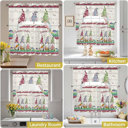 Swag Valance Curtains, Happy Easter Gnomes - Image 7