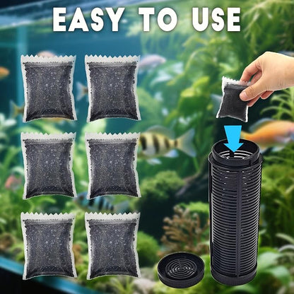 xcivi 6PCS Carbon Filter Media for Aquariums, Premium Activated Carbon - Image 4