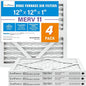 LotFancy 12x12x1 Air Filter MERV 11 4-Pack, Electrostatic Pleated AC Furnace by LotFancy