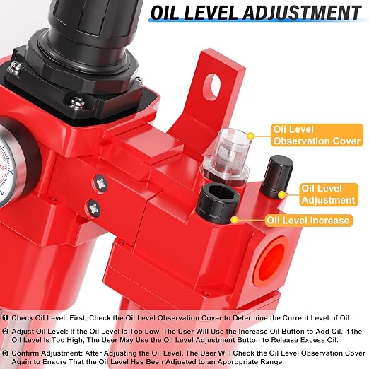 TAILONZ PNEUMATIC 1 Inch NPT Air Filter Pressure Regulator Water/Oil Trap - Image 6