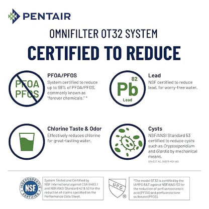 Pentair OMNIFIlter OT32 Water Filtration System, NSF Certified to Reduce - Image 2
