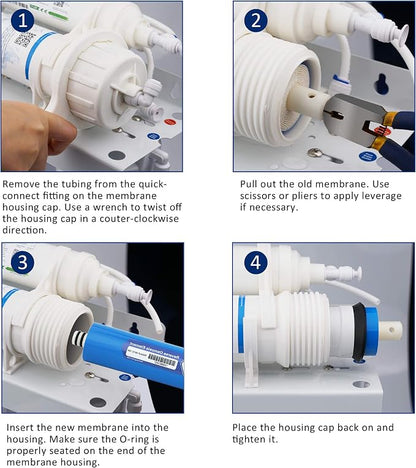 Membrane Solutions 50 GPD RO Membrane 1.75"x11.75" Standard Reverse Osmosis - Image 8