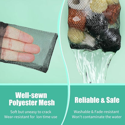 AQUANEAT 10pcs Aquarium Filter Media Bags, Fish Tank Coarse Mesh Bags - Image 2