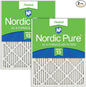 Nordic Pure 24x30x1 Pleated MERV 13 Air Filters 2 Pack by NordicPure