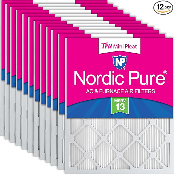 Nordic Pure 12x20x1 Tru Mini Pleat MERV 13 AC Furnace Air Filters – 2.5X More by NordicPure