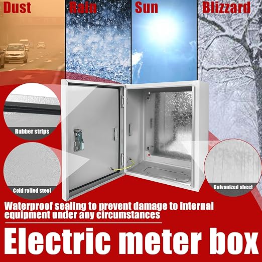 Electrical Box 16 x 12 x 6 Inch Indoor Outdoor Electrical Enclosure Box Steel - Image 4