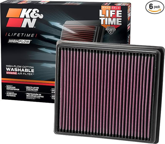 K&N High-Flow Original Lifetime Engine Air Filter: Increase Power: Premium by KNEngineeringInc