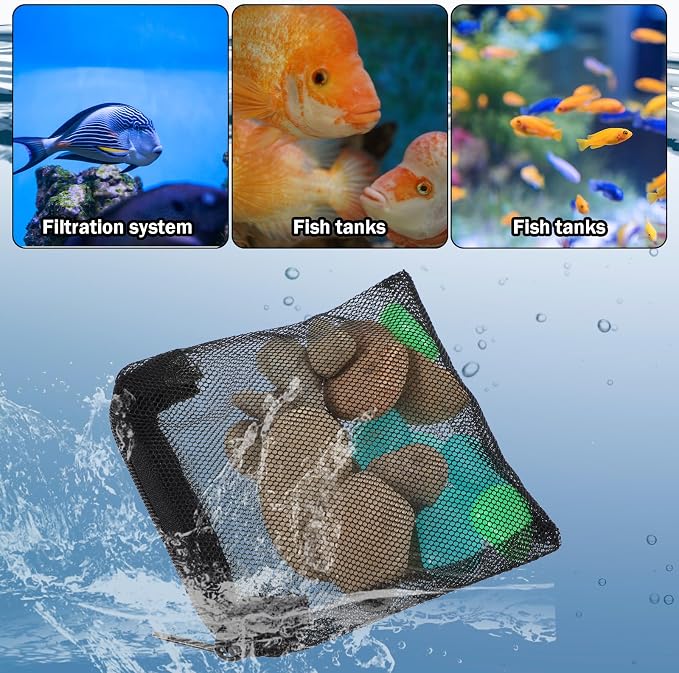 10PCS Aquarium Filter Media Bags, 3x4 Inch Fish Tank Media Mesh Filter Bags - Image 6