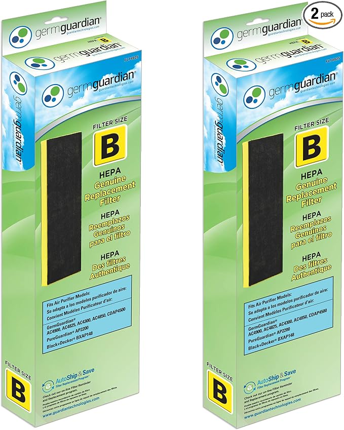 GermGuardian HEPA Pure Genuine Air Purifier Filter B, Removes 99.97% of by GuardianTechnologies