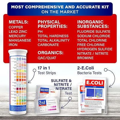All-New 20 in 1 Drinking Water Testing Kit 120 Strips, Home Tap and Well Water - Image 4