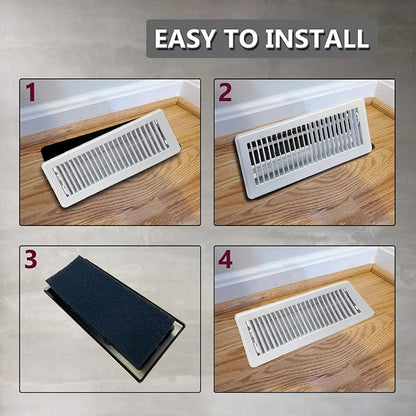 Carbon Filter 4" x 12" Activated Charcoal Air Vent Floor Heater Pre-Filter - Image 4