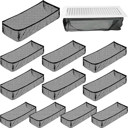 12 PCS Floor Register Traps 4 x 10 Inch Air Vent Filter Mesh Catcher Black Vent by LOSYHU