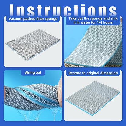 AQUANEAT Aquarium Filter Sponge 8-Layer Filter Media Pad, Cut-to-Size Foam Floss - Image 7