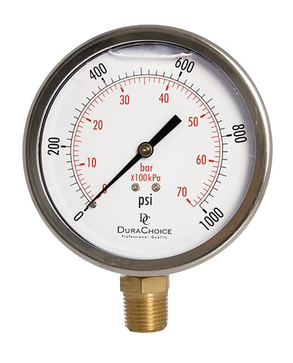 4" Oil Filled Pressure Gauge by DirectMaterial