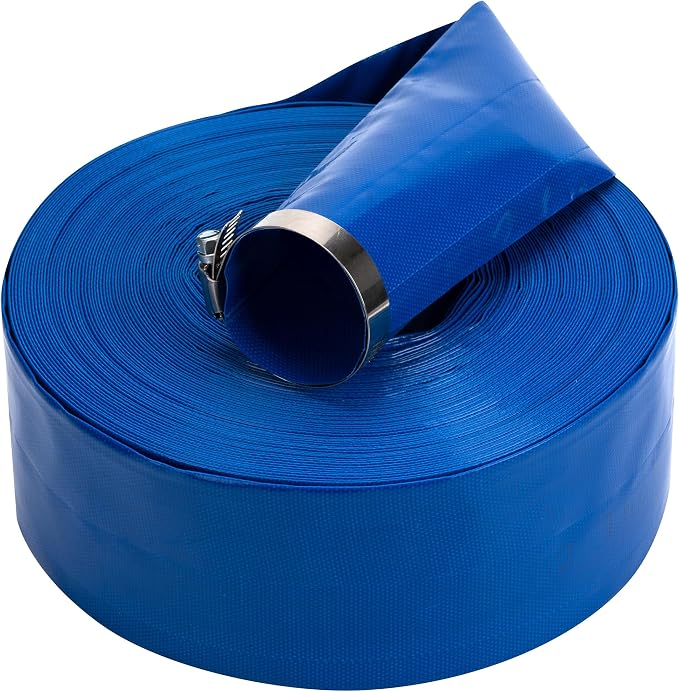 2-1/2 in x 50 ft Pool Backwash Hose Heavy Duty Drain Discharge Double PVC Lay by ZY-hosetube