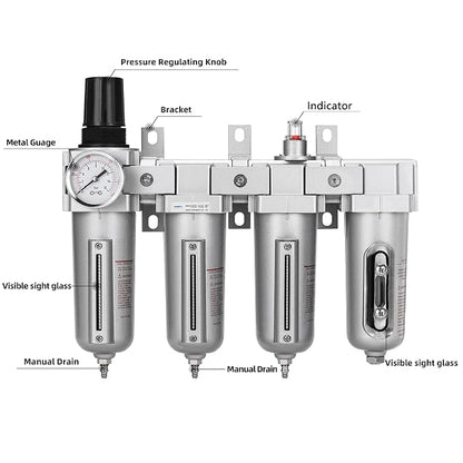 NANPU 1/2" NPT Industrial Grade 4 Stage Air Drying System - Image 3