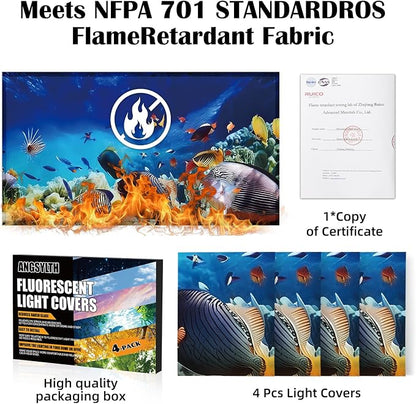 4 Pcs Fluorescent Light Covers - Image 2