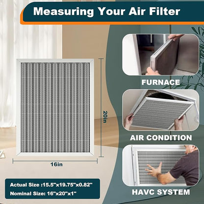 16x20x1 Reusable Air Filter, MERV 8, Permanent Electrostatic Air Filter - Image 3