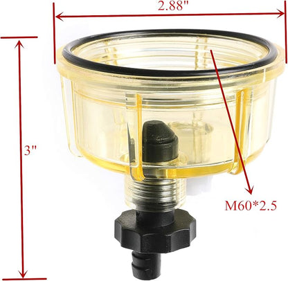 iFJF R12T Nylon Water Collection Bowl of Fuel Filter/Water Separator 120AT NPT - Image 3