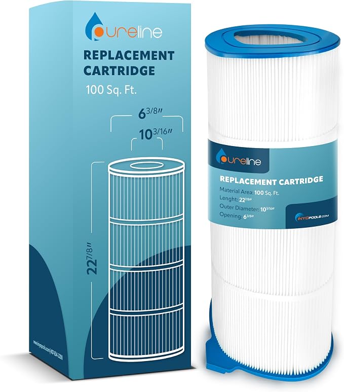 Pureline 100 Sq Ft Pool Replacement Cartridge Filter, Compatible by Pureline